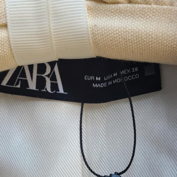 Zara Black White Gray Tweed Jacket Double Breasted size Medium NWOT! - Picture 3 of 9